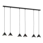 Emibig Pendelleuchte Elit Stahl Schwarz | Geeignet für 6x GX53 - Max 12W